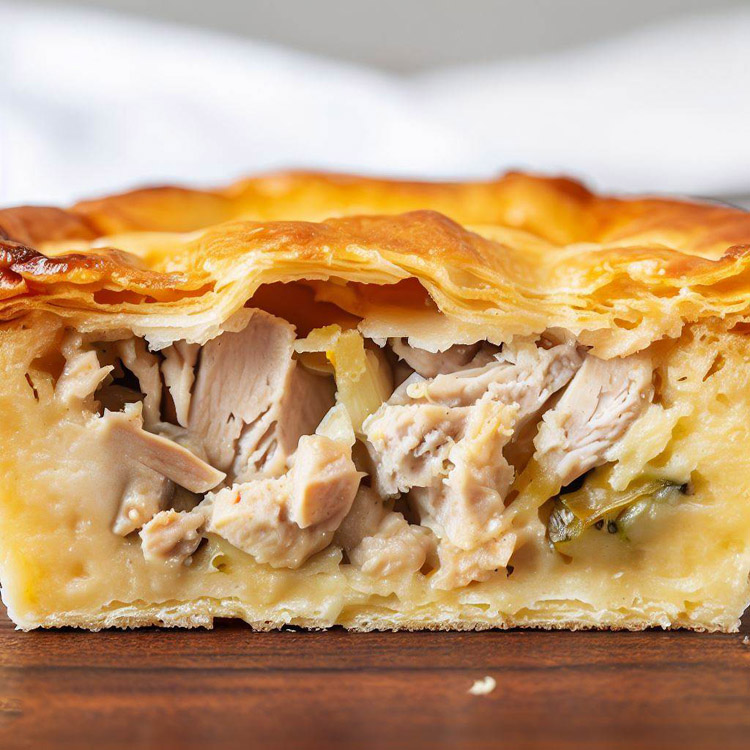 9 Best Ways To Reheat Chicken Pot Pie Easy Methods Apron Ace   Chicken Pot Pie Cross Section 