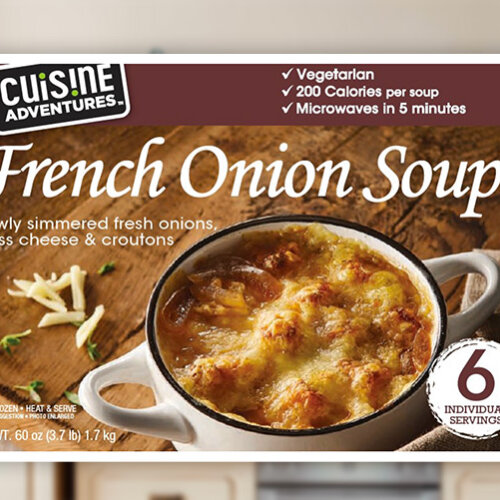 A pack of Costco's French onion soup